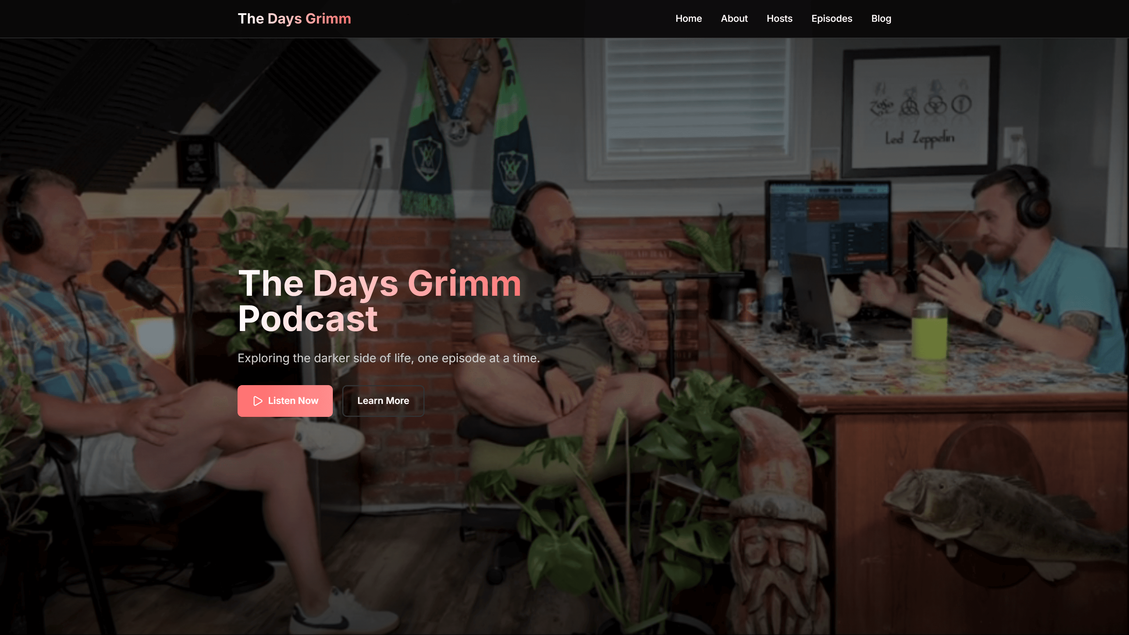 The Days Grimm Podcast website screenshot